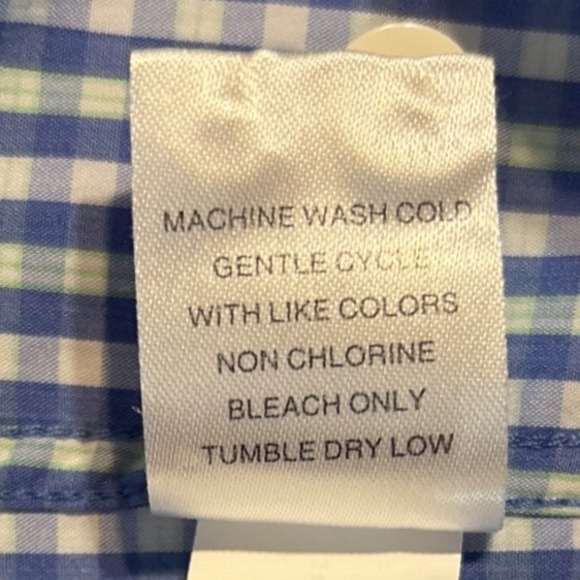 johnnie-o Prep-Performance Mens Button Down Shirt Blue Gingham Check Size M - Picture 7 of 11